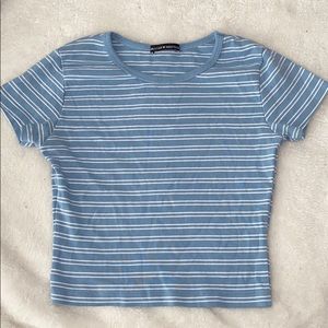Brandy Melville Blue Stripped T Shirt